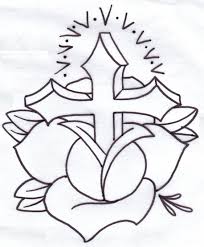 Rose drawing for kids the very fragrant flower coloring for kids paint coloring cross each flower with another pair of arms slightly longer than the previous ones this is the plan for the front petals pin cross with flowers drawing. Easy Drawings Of Roses And Crosses Novocom Top