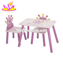 Featuring colorful graphics of disney's favorite princesses, cinderella, belle, snow white, ariel and rapunzel, this pretty play table will make your little one feel like royalty. China 2018 New Design Princess Wooden Children Desk And Chair Set For Girls W08g247 China Kids Table And 2 Chairs Wooden Kids Table And 2 Chairs