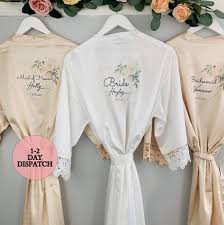 Bride Robe, Bride Dressing Gown, Bridesmaid Robe, Bride to Be, Wedding  Party, Wedding Robe, Geo Heart