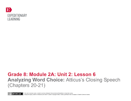 Then answer the questions that follow. Grade 8 Module 2a Unit 2 Lesson 6 Grade 8 Module 2a Unit 2