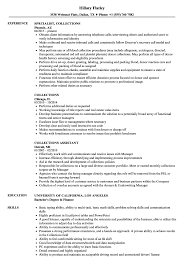 Knowledge of third party billing one year posting, coding or accounts receivable collection experience in health care. Collections Resume Samples Velvet Jobs
