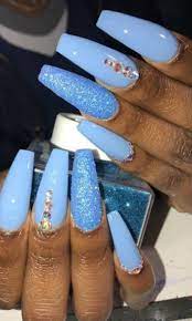 Coffin nails seem to be the most controversial! Winter Coffin Acrylic Nails On Stylevore