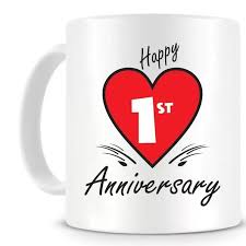Many couples choose to incorporate this theme into some part of the present. First Anniversary Mug Bloomsvilla