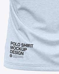 Download Men S Heather Short Sleeve Polo Shirt Back View In Apparel Mockups On Yellow Images Object Mockups