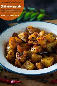 Chettinad Potato Fry Recipe My Tasty Curry Recipe Potato Side Dishes Easy Indian Veg Recipes Potato Recipes Side Dishes