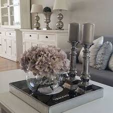 Create one piece base of sparkling winter use crystals and metallic ice blue. Interior Inspiration On Instagram Credit Siljesirnes Apartment Decor Decorating Coffee Tables Living Decor