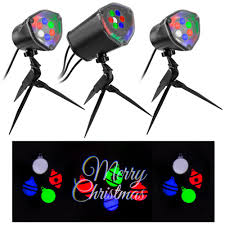 Lightshow Multi Color Whirl A Motion Static Merry Christmas Lightsync With Sound Projection Stake 114118 The Home Depot