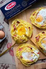 Carbonara Egg Nests Best Pasta Dishes Food Italian Breakfast
