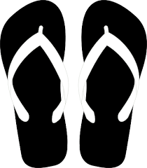 Flip flops at vector hd photos format: Black And White Flip Flops Clip Art Image Clipsafari