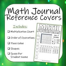 math journal covers reference charts free by elementary