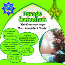 Bulan agung yang penuh rahmat dan ampunan ini dijadikan sebagai bulan pembinaan bagi generasi muda untuk memperbaiki kualitas keimanan, menumbuhkan rasa peduli. Safari Ramadhan Parade Ramadhan Dan Pesantren Kilat Yayasan Taman Mandiri Syari Ah