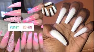 Grey short coffin nails ❤ 30+ outstanding short coffin nails design ideas for all tastes ❤ see more ideas on our blog!! Nail Vlog Simple Coffin White Nails Youtube