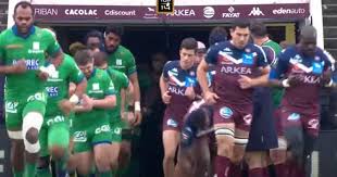 Le second barrage de top 14 met aux prises des bordelais, qui disputent la phase finale pour la première fois de leur (jeune) histoire, avec une équipe. Qh965ya3rf1bem