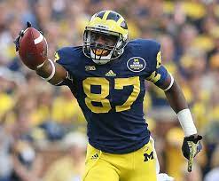 Another weapon within aaron rodgers' arsenal. Devin Funchess College Football Uniforms Michigan Football Football Helmets
