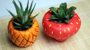 I first saw these decorations in my book cupcakes and fairy cakes by the australian women weekly. Diy Clay Planter Pineapple Strawberry Planters For Succulents Cute Happy Home Decor Ideas Youtube