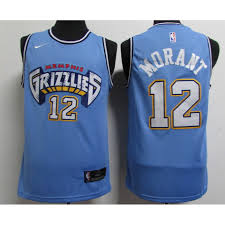 Just above the jersey tag, isaac's name is emblemized to represent the mark he left on the design, in memphis and on the music industry. 2020 2021 Nba Men S Basketball Jerseys Memphis Grizzlies 12 Ja Morant New Season Jersey Embroidery Blue Shopee Malaysia
