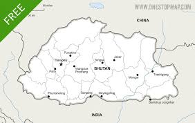 Political maps are designed to show governmental boundaries of countries for example, when the peaks of mountains shown in white that do not indicate that the mountains are so political maps which show more human created features (especially boundaries, railways. Free Vector Map Of Bhutan Political One Stop Map