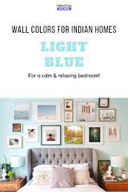 Light Blue Is Such A Nice And Comforting Colour And Is Perfect For Indian Homes Boho Simple And Unique Wall Paint Home Wall Colour Wall Paint Colors Wall