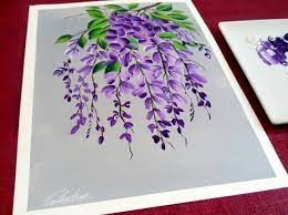 Beginners Painting Wisteria Easy Flower Painting Simple Acrylic Paintings Acrylic Painting On Paper Acrylic paints come in very strong pigmented tones and unless diluted by water, the tones you will obtain on canvas or paper will be rather strong.