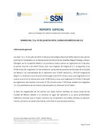 Circuito de la investigación científica s/n, ciudad universitaria, alcaldía coyoacán, c. Reporte Especial Sismos Del 12 Y 13 De Julio De 2019 Cuenca De Mexico By Ejecentral Issuu