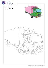 coloriage transport dessin camion de pompier images imprimables avec couleur