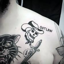 40 Simple Skull Tattoos For Men Bone Ink Design Ideas Tattoos For Guys Cowboy Tattoos Mens Shoulder Tattoo