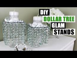 Diy Dollar Tree Glam Decor Stands Dollar Store Diy Candle Holders Bling Can Diy Candle Holders Dollar Stores Dollar Store Diy Party Decorations Diy Dollar Tree