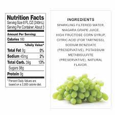2,000 calories a day is used for general nutrition . Amazon Com Welch S Sparkling White Grape Juice Cocktail Non Alcoholic 25 4 Ounce Bottles Pack Of 6 Comida Gourmet Y Abarrotes