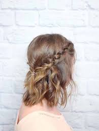 While hair extensions are a great option to get long hair and achieve these styles, sometimes, you may just want to wear your hair short. Prom Hairstyles For Short Hair Braided Half Updo For Short Hair Braids For Short Hair Hair Styles Medium Hair Styles