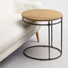 Wood And Metal Oval Laptop Table Wohnzimmertische Couchtisch Diy Burotisch Design