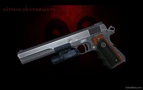 Replica Gun- Colt M1911A1 Pistol (Hitman Agent 47'S Silverballers), Hobbies  & Toys, Toys & Games On Carousell