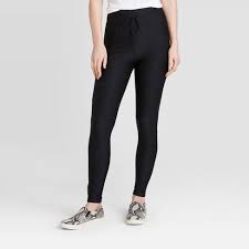 womens drawstring high-waist lounge leggings - a new day black target on women's leggings with pockets target