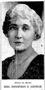 Demetria May “Dee May Simmons” Simmons George (1878-1953)