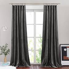 They're thick enough to help expensive looking at a great value!vincentthese panels look so expensive as well as feel expensive and are at the fraction of the price you would pay. Amazon Com Nicetown Grey Luxury Velvet Curtain Panels Home Decoration Window Treatments For Living Room Bedroom Home Theatre 2 Panel Per Pack 96 Inches Long Home Kitchen