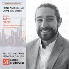 Professional Lunch Series: Print and Digital Come Together at The New York  Times featuring John Oros