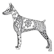 Kostenloses Ausmalbild Hund Dobermann Die Gratis Mandala Malvorlage Einfach Ausdrucken Und Ausmalen Mandalas Animales Dibujos De Perros Tatuaje Animal