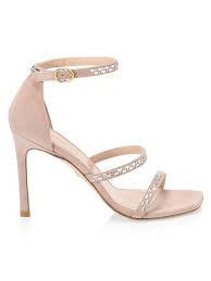Stuart Weitzman Women S Sabrine Embellished Leather Sandals Dolce Editorialist