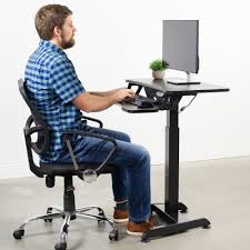 Vivo Vivo Black Electric Height Adjustable Tall Standing Desk Monitor Sit Stand Small Space Worksta Adjustable Height Standing Desk Standing Desk Black Desk