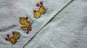 I will explain you, how to make hooded baby bath towel. Baby Hooded Towel With Ducks Cross Stitch Hooded Baby Towel Hooded Towel Cross Stitch