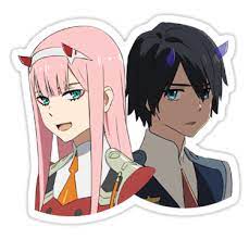 Zero Two Hiro Sticker By Shiromaru In 2021 Cute Stickers Anime Printables Anime Stickers