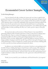 Excellent Economist Cover Letter That Would Inspire You
