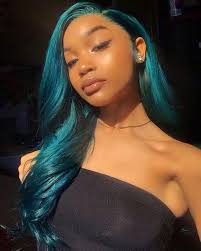 Brazilian hair peruvian hair malaysian hair. Deep Sea Blues Ombre Body Wave Brazilian Human Hair Lace Front Wig P Catface Hair