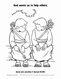 Our coloring pages are free and classified by theme, simply choose and print your drawing to color for hours! Jonathan And David Coloring Pages Coloring Home