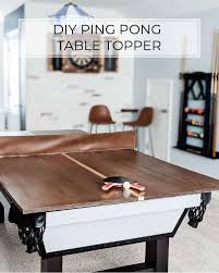 To make this, simply build the legs and tabletop, drill all the holes, and assemble the pieces together. How To Make A Ping Pong Table Top For A Pool Table