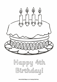 Birthday is celebted in lots of different ways. Happy 4th Birthday Coloring Page Birthday Coloring Pages Coloring Pages Birthday Cake Clip Art