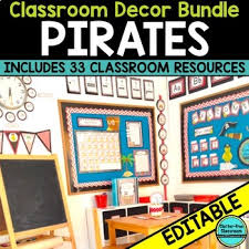 These sweet table numbers are great for decorating your classroom in a pirate theme. Pirate Theme Classroom Decor Editable Clutter Free Class Pirate Theme Classroom Classroom Themes Pirate Classroom