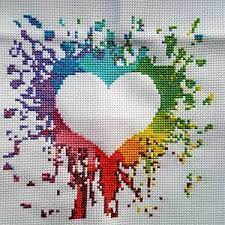 Bonjour, voici des grilles à dispo pour tous. Heart Cross Stitch Pattern Love Cross Stitch Pattern Rainbow Watercolor Modern Home Decor Wedding Gift Birthday Diy Gift Counted Xstitch Cross Stitch Heart Cross Stitch Embroidery Counted Cross Stitch Patterns