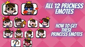 All 12 Princess Emotes and How to get them | Clash Royale - YouTube