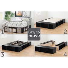 Platform beds with storage allow for a lot of saving of valuable space. Black Oak Full Size Platform Bed With Storage And Baskets Flexible Rc Willey Furniture Zimmer Einrichten Selbstgemachte Bettrahmen Tumblr Zimmer Gestalten