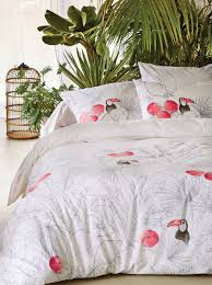 Housse De Couette Imprimee Rio Verde Percale 140x200 Sylvie Thiriez Housse De Couette Housse De Couette Grise Couette Imprimee